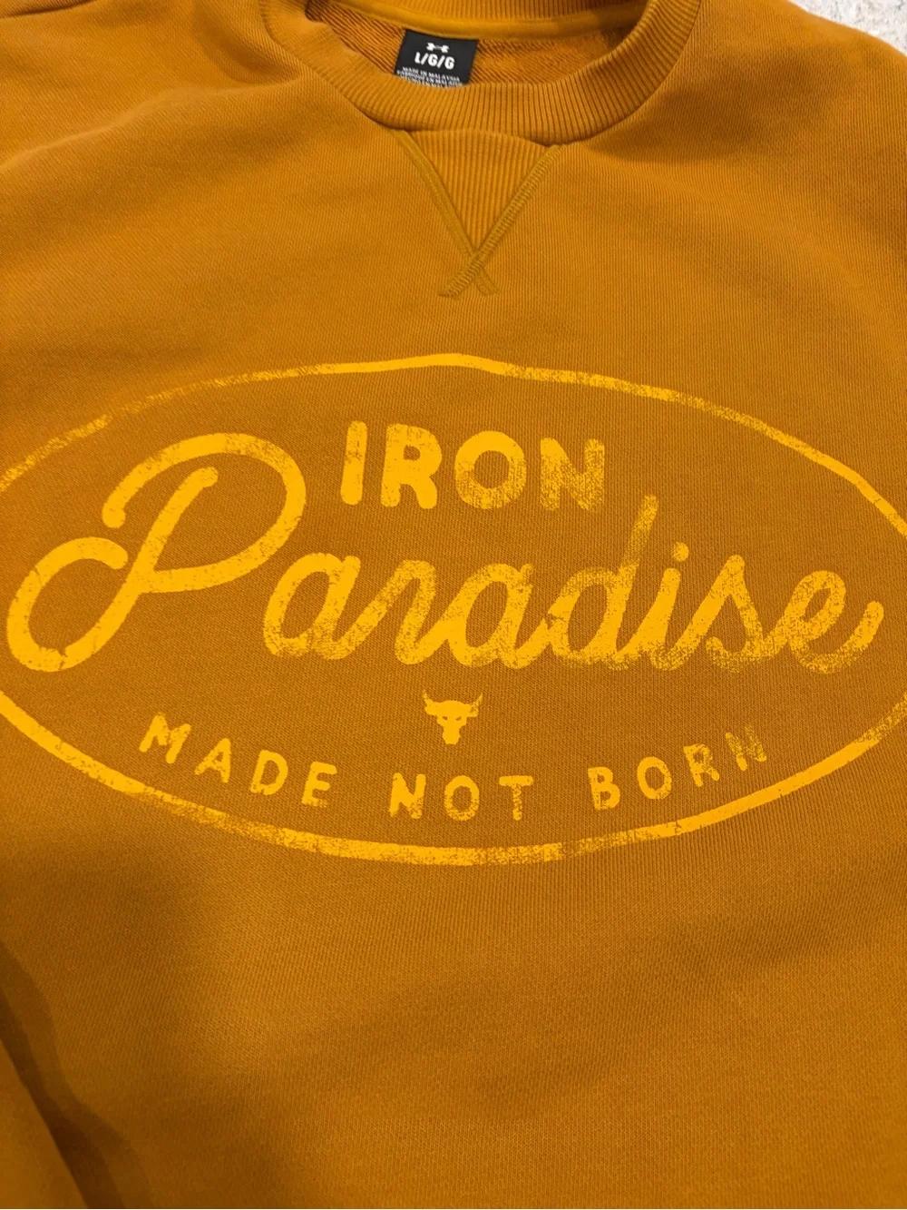 Under Armour Project Rock Iron Paradise Men’s Crewneck Sweatshirt-Large